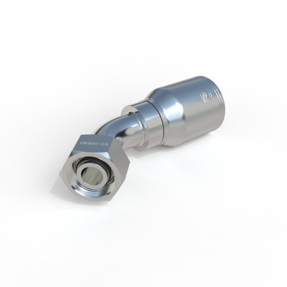 2D443 Female Metric 45˚ Elbow Hydraulic Fitting