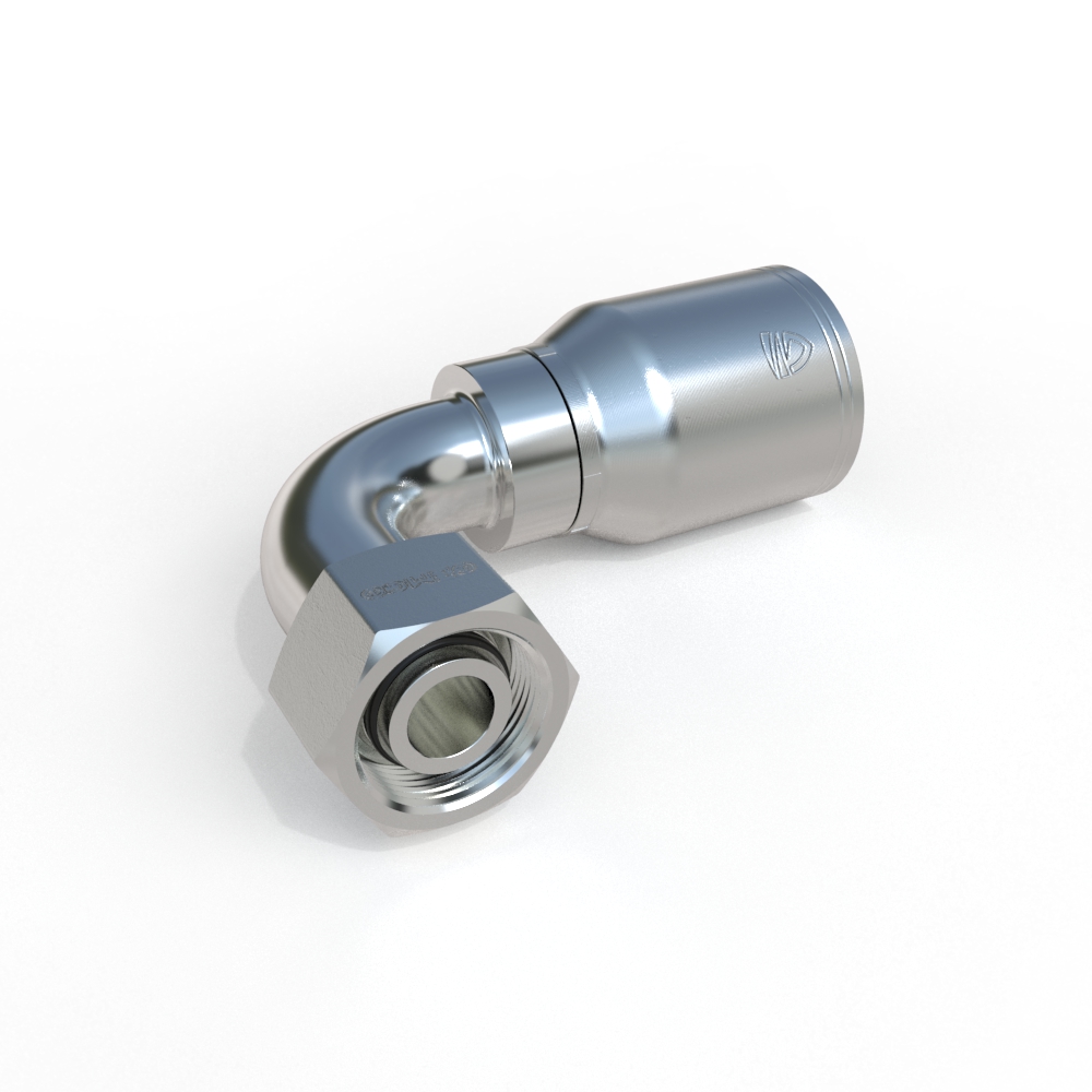 2D943 Female Metric 90˚ Elbow Hydraulic Fitting