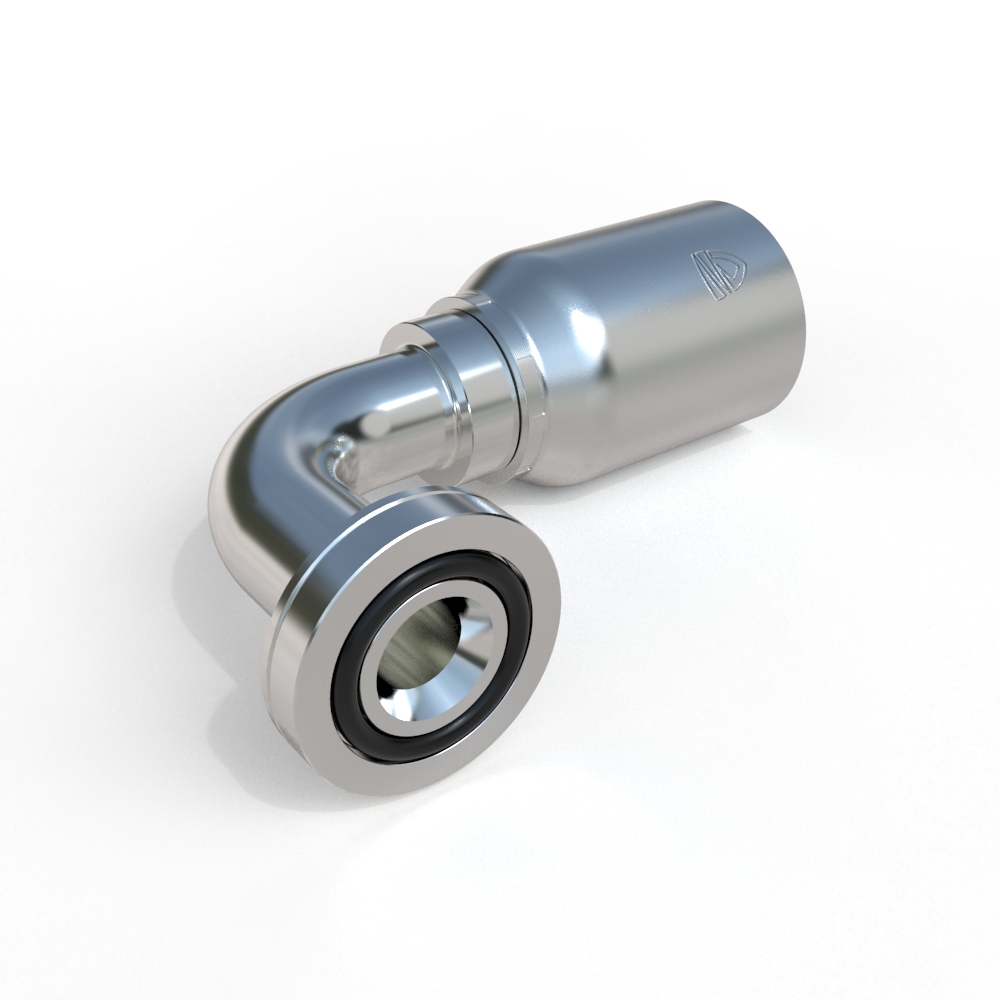86979 SAE 90˚ Elbow Flange Hydraulic Fitting