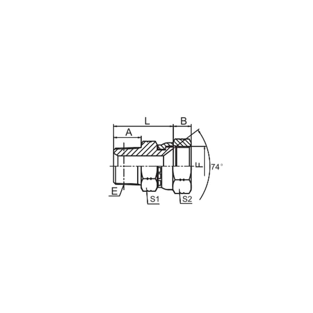 2NJ NPT Male Hydraulic Hose Fitting | Gemco