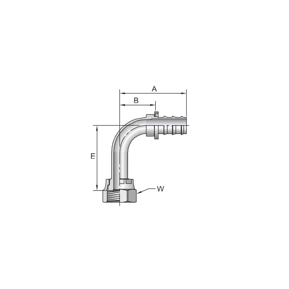 2F982-L Female 90˚ Elbow Hydraulic Fitting | 젬코