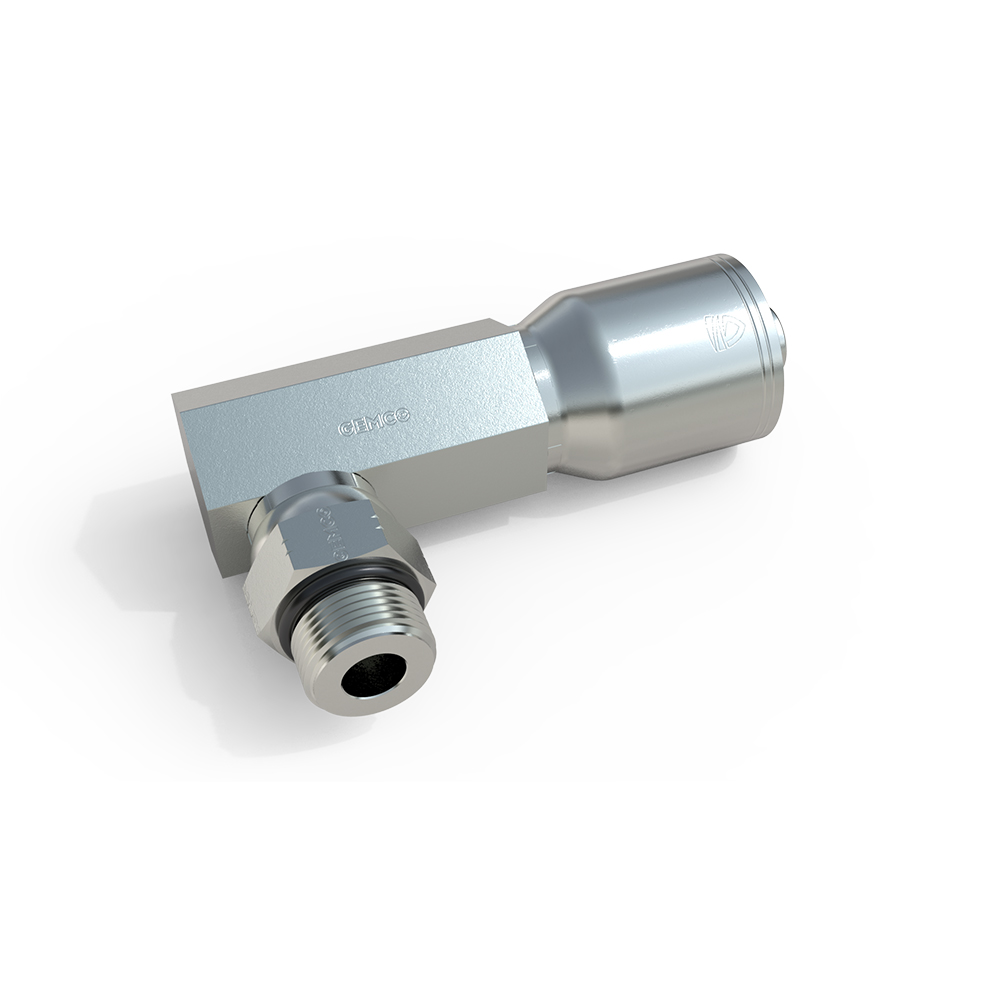 1O943-SH Male SAE Straight Thread with O-Ring – Swivel – 90° Elbow Hose Fitting