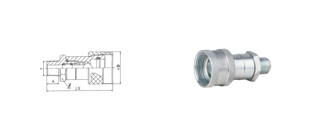 KZE-B Thread Locked Type Hydraulic Quick Coupling - Quick Couplings - 1