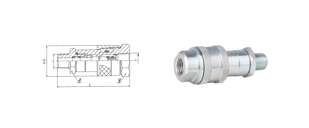 KZE-B Thread Locked Type Hydraulic Quick Coupling - Quick Couplings - 1