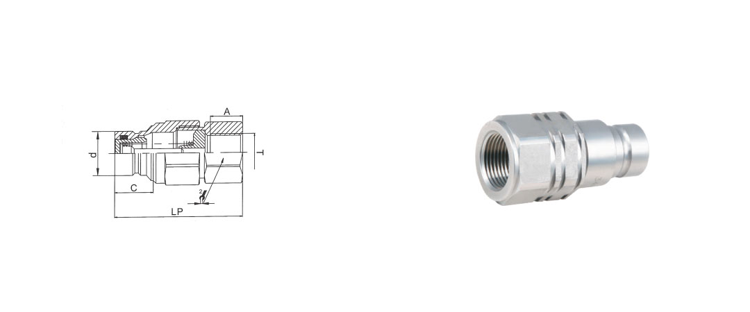 PT Flat Face Type Hydraulic Quick Coupling - Quick Couplings - 1