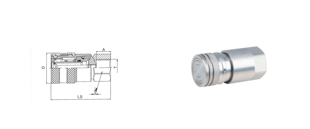 PT Flat Face Type Hydraulic Quick Coupling - Quick Couplings - 1