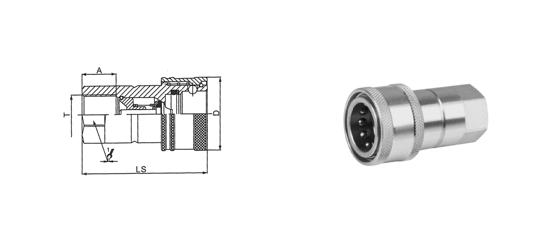 ISOA Close Type Hydraulic Quick Coupling - Quick Couplings - 1