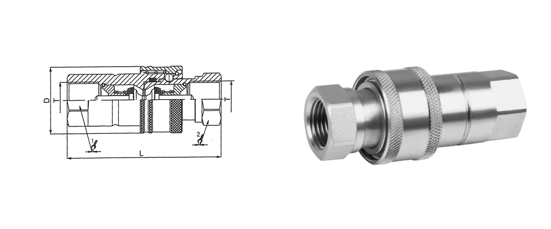 ISOA Close Type Hydraulic Quick Coupling - Quick Couplings - 1