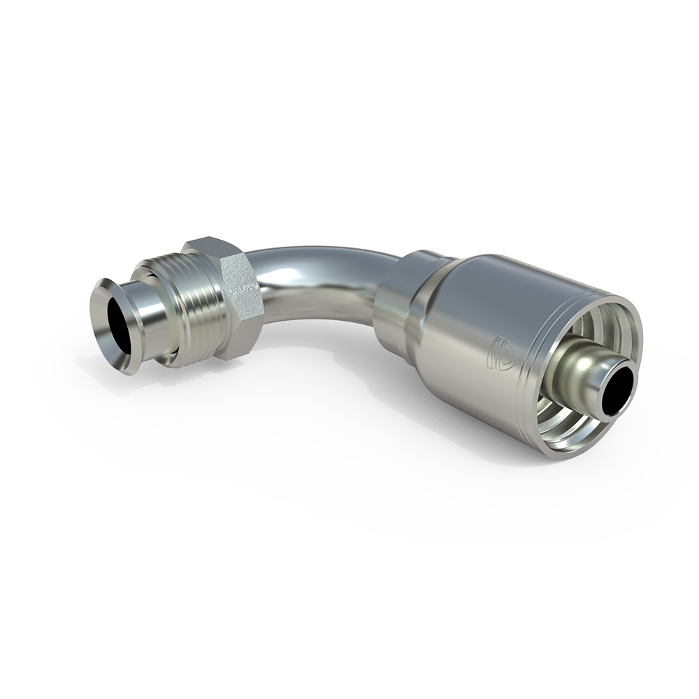 1X943 Male Inverted SAE 45°-90° Elbow Hose Fitting