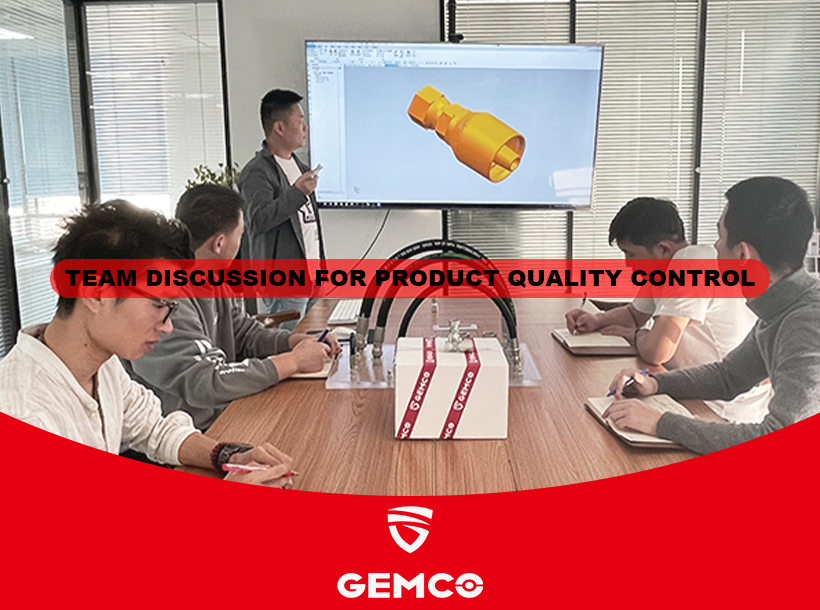 Team discussion for product quality control
