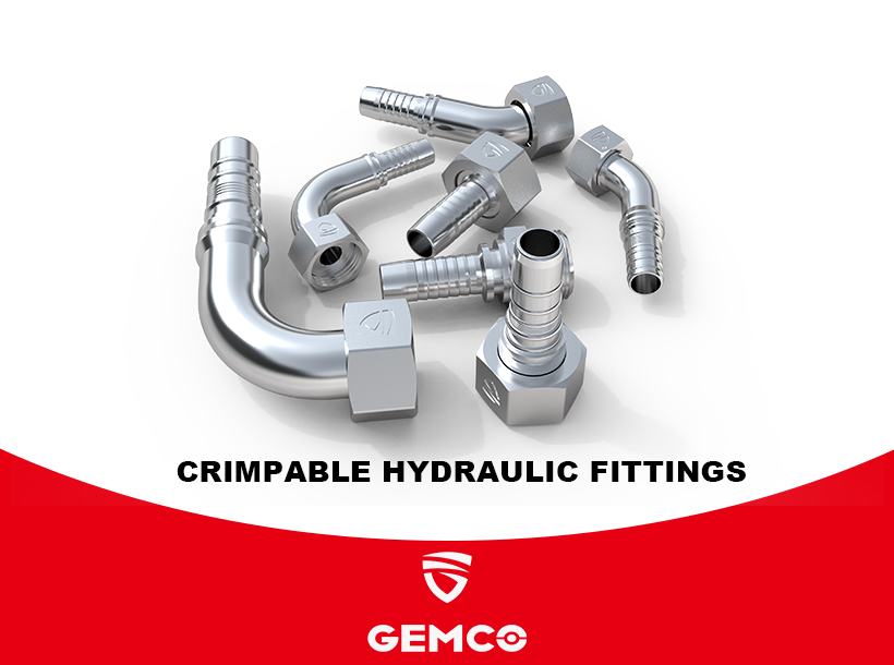 Crimpable hydraulic fittings